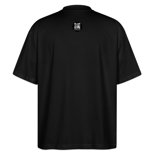 Oversized Unisex Bio T-Shirt mit BLACK MANDALA PRINT - Schwarz