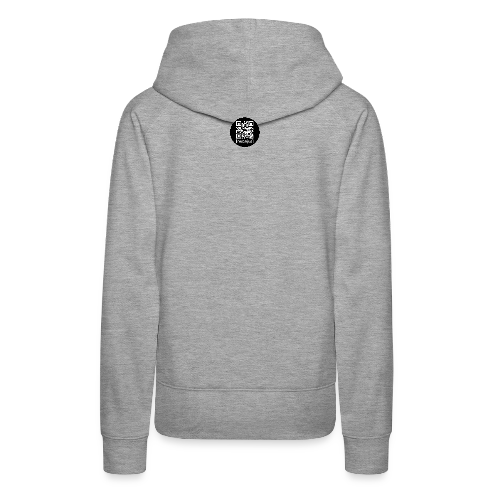 Frauen Premium Hoodie mit RAKETE PRINT - Grau meliert