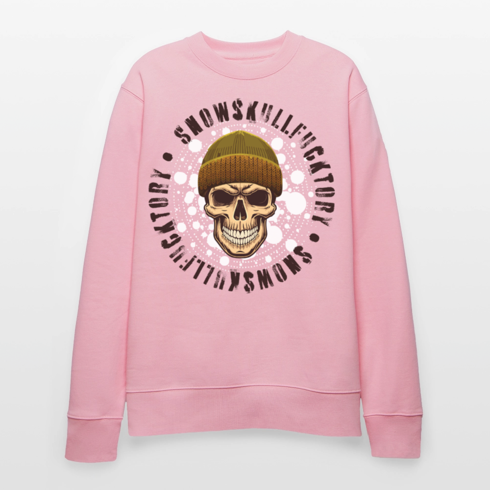 Unisex Bio-Sweatshirt mit SNOWSKULL PRINT - Hellrosa