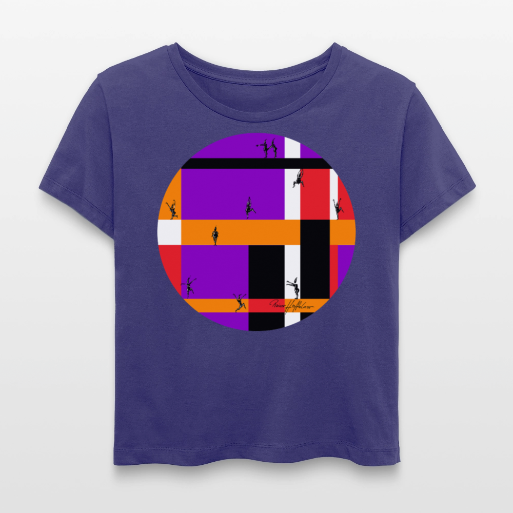 Relaxed Rundhals Frauen Bio-T-Shirt mit DYNAMIC FIELDS PRINT - Dämmerung