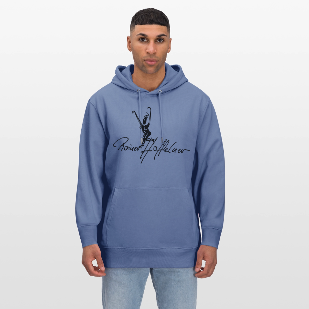Unisex Bio-Hoodie mit TUSCHEWEIBCHEN PRINT - Blau
