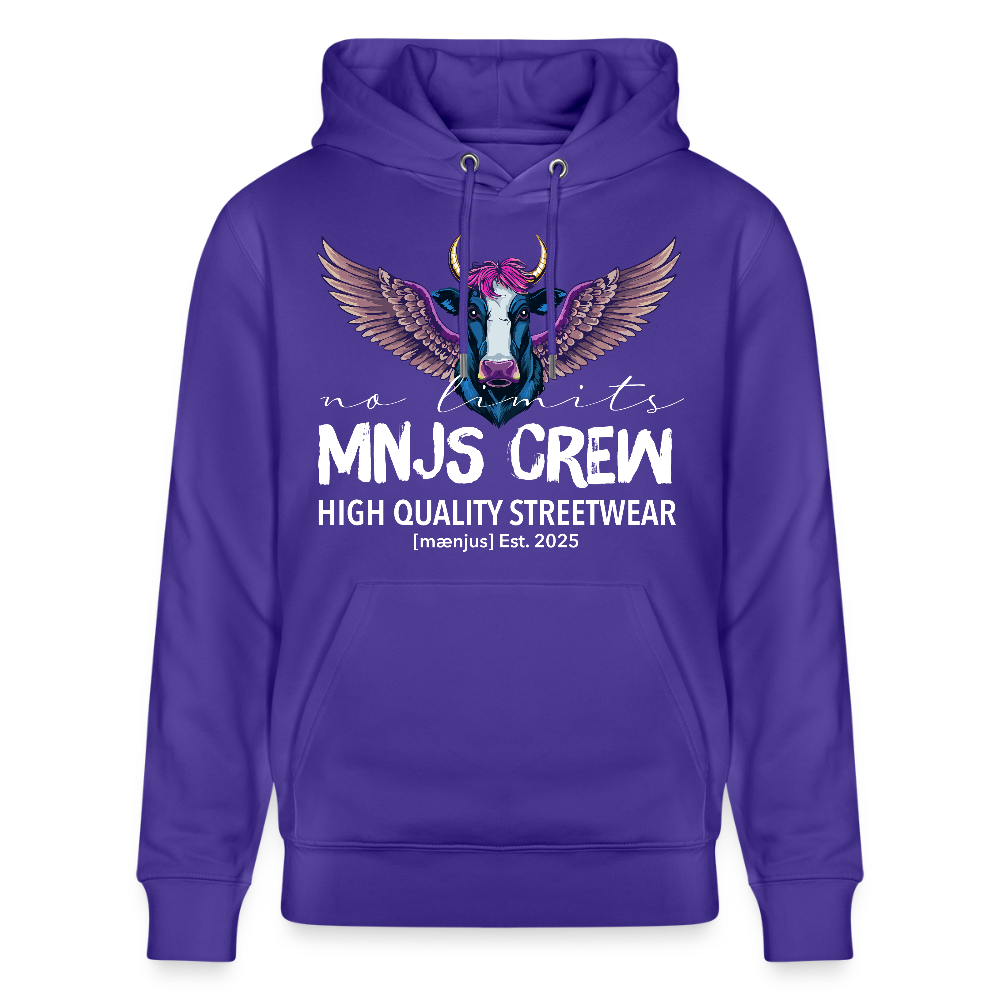 Unisex Bio-Hoodie mit MNJS CREW no limits PRINT - Purple Love