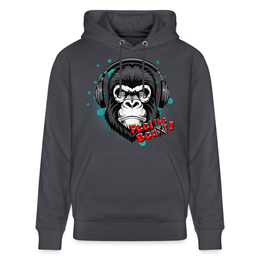 Unisex Hoodie mit FEEL THE BEA(S)T PRINT - Indigoblau
