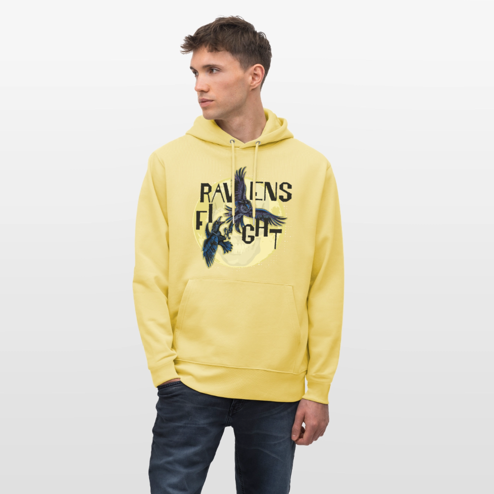 Unisex Hoodie mit RAVENS FIGHT PRINT - Gelb Viva