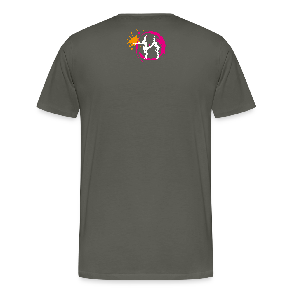 Männer Premium T-Shirt mit ES ESKALIERT EH PRINT - Asphalt