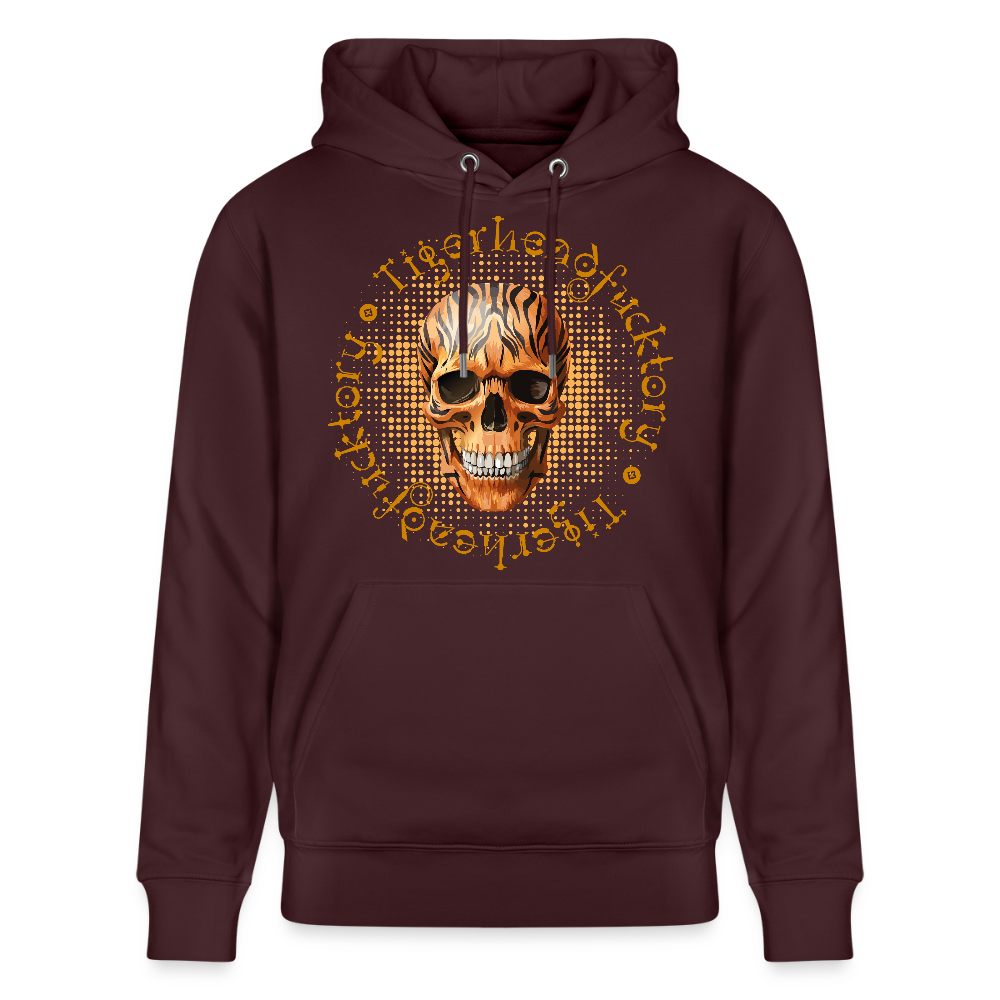 Unisex Hoodie mit TIGERHEAD SKULL PRINT - Maroon