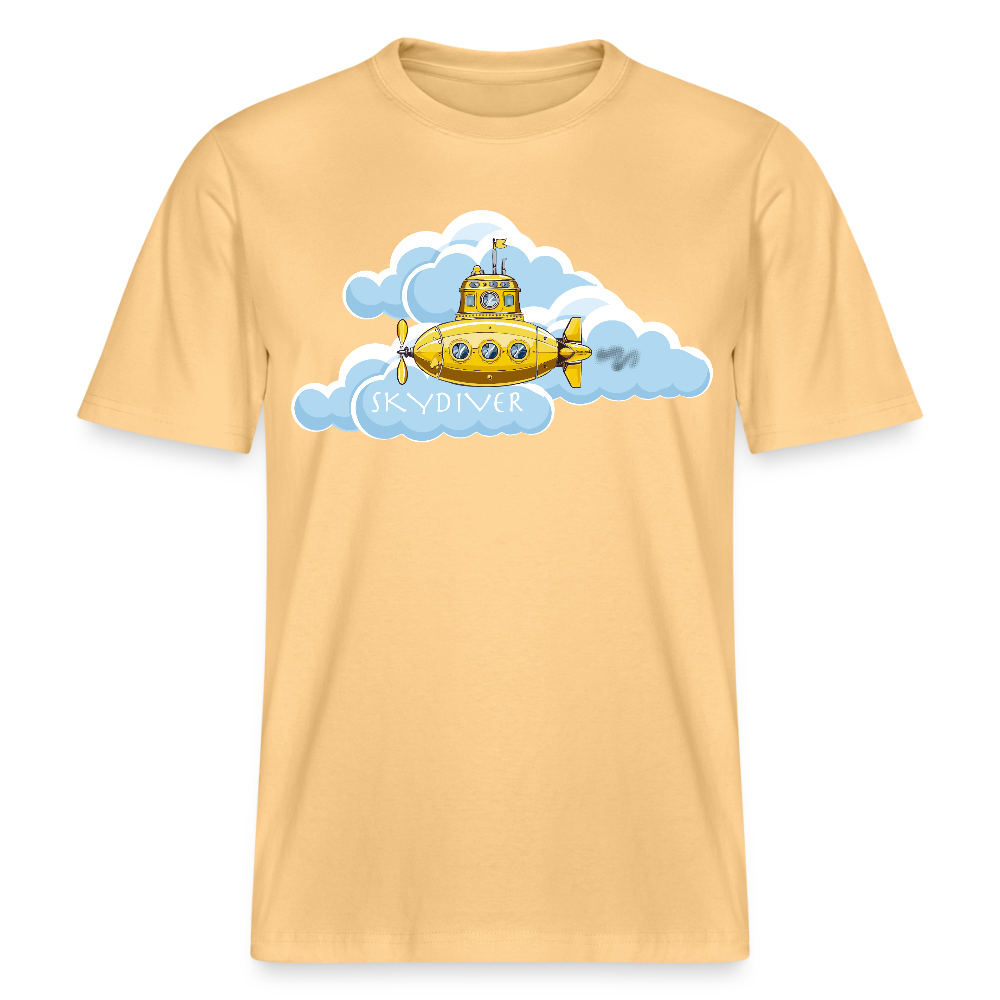 Unisex Bio-T-Shirt mit SKYDIVER PRINT - Hellgelb