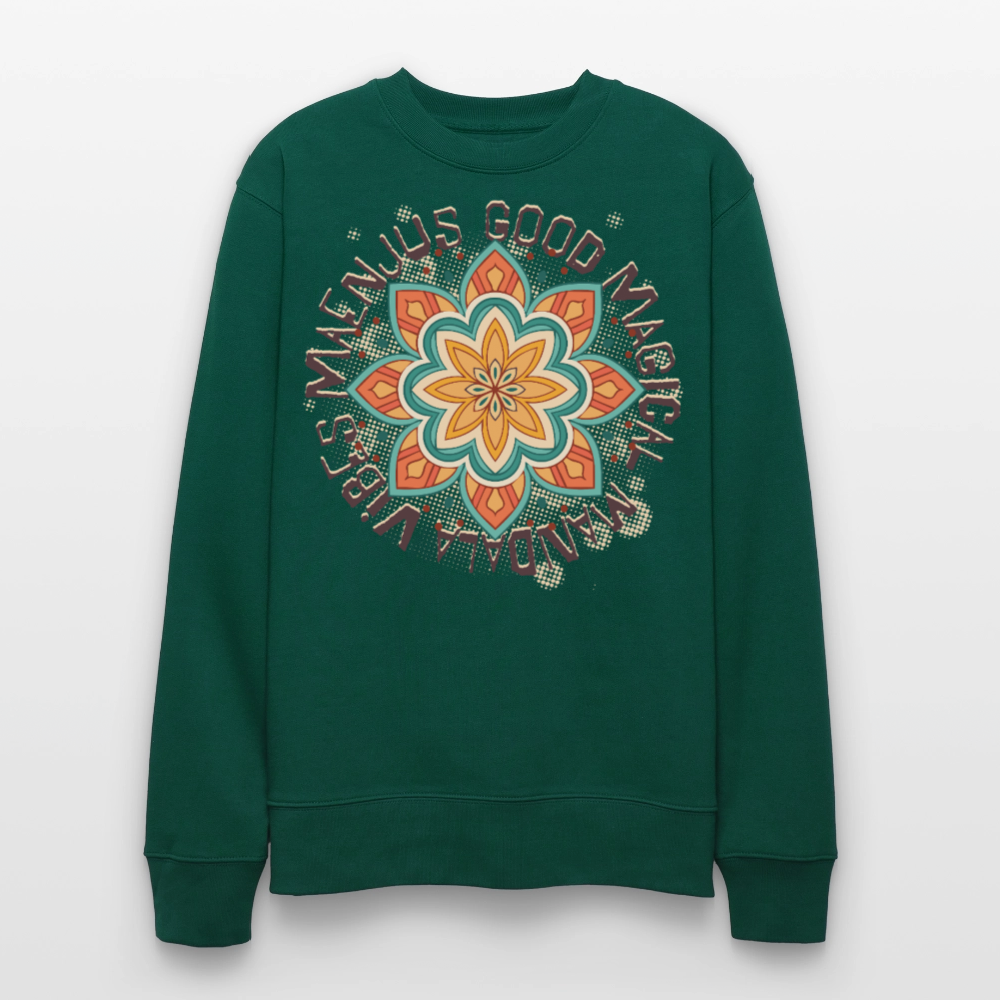 Unisex Bio-Sweatshirt mit MANDALA VIBES PRINT - Forest