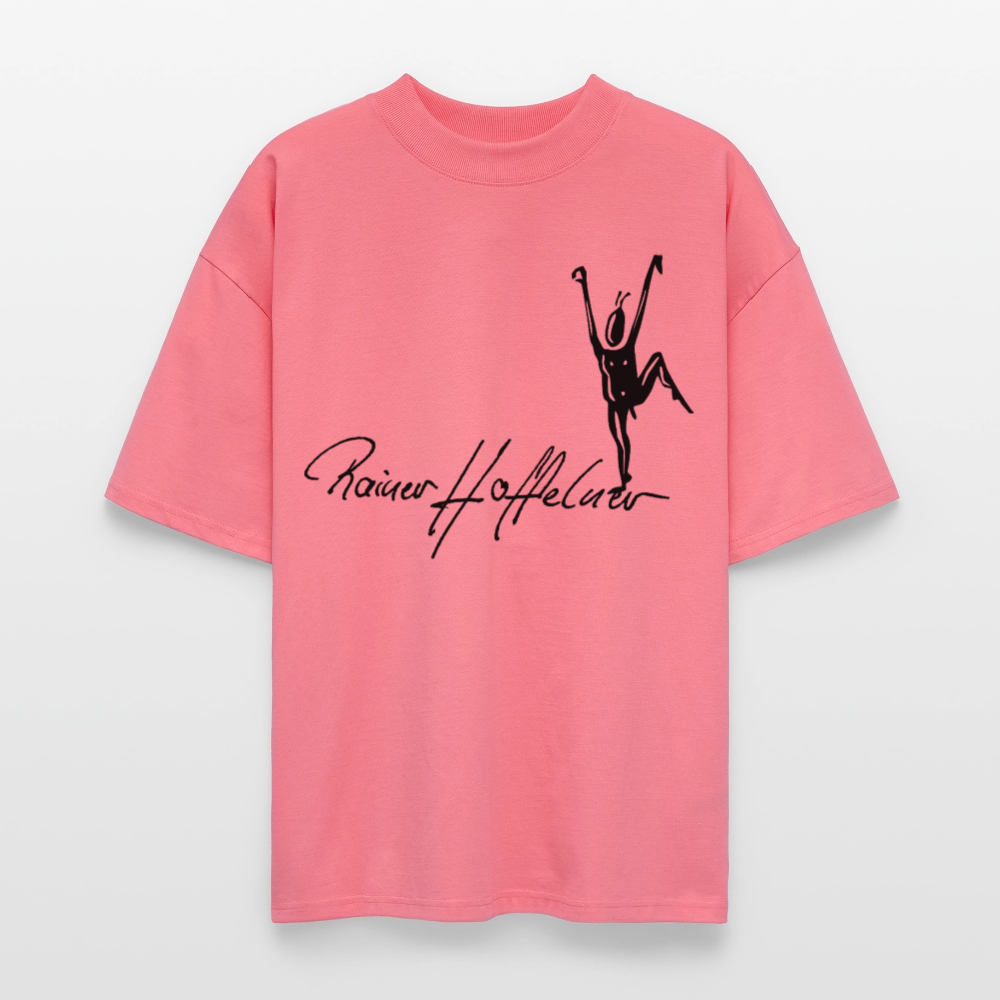 Oversized Unisex T-Shirt mit TUSCHEMÄNNCHEN PRINT - Pink