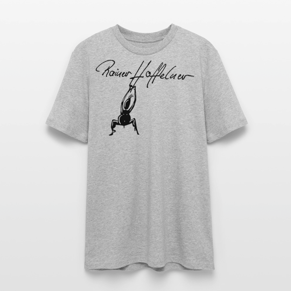 Unisex Bio-T-Shirt mit TUSCHEMÄNNCHEN PRINT - Grau meliert