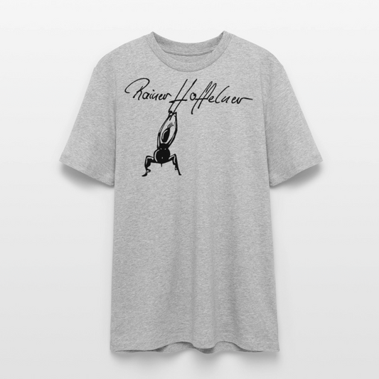 Unisex Bio-T-Shirt mit TUSCHEMÄNNCHEN PRINT - Grau meliert