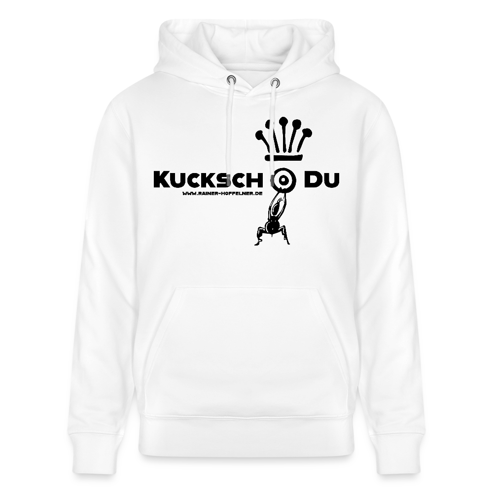 Unisex Hoodie mit KUCKSCH DU PRINT - Weiß