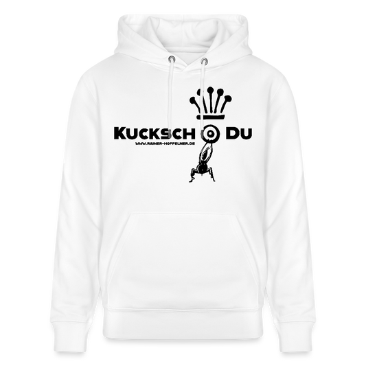Unisex Hoodie mit KUCKSCH DU PRINT - Weiß