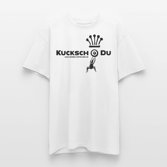 Heavy Oversize T-Shirt mit KUCKSCH DU PRINT - Weiß