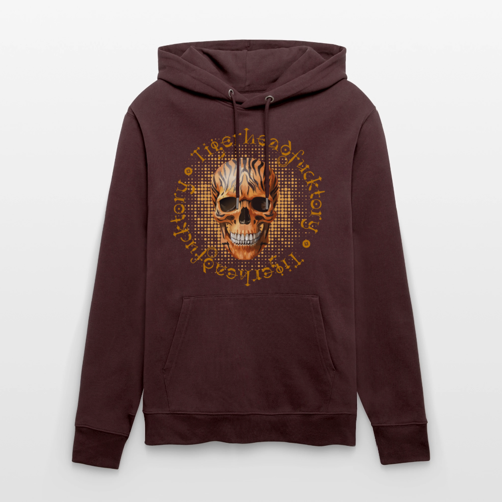 Unisex Hoodie mit TIGERHEAD SKULL PRINT - Maroon