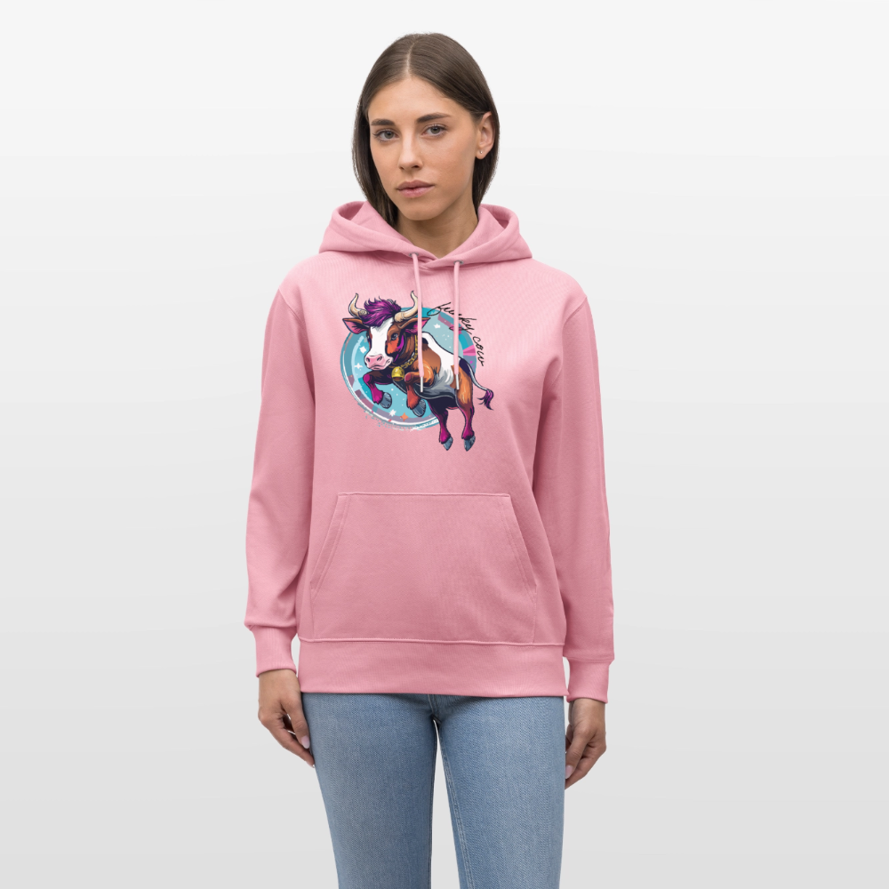 Unisex Hoodie mit FUNKY COW PRINT - Lila Traum