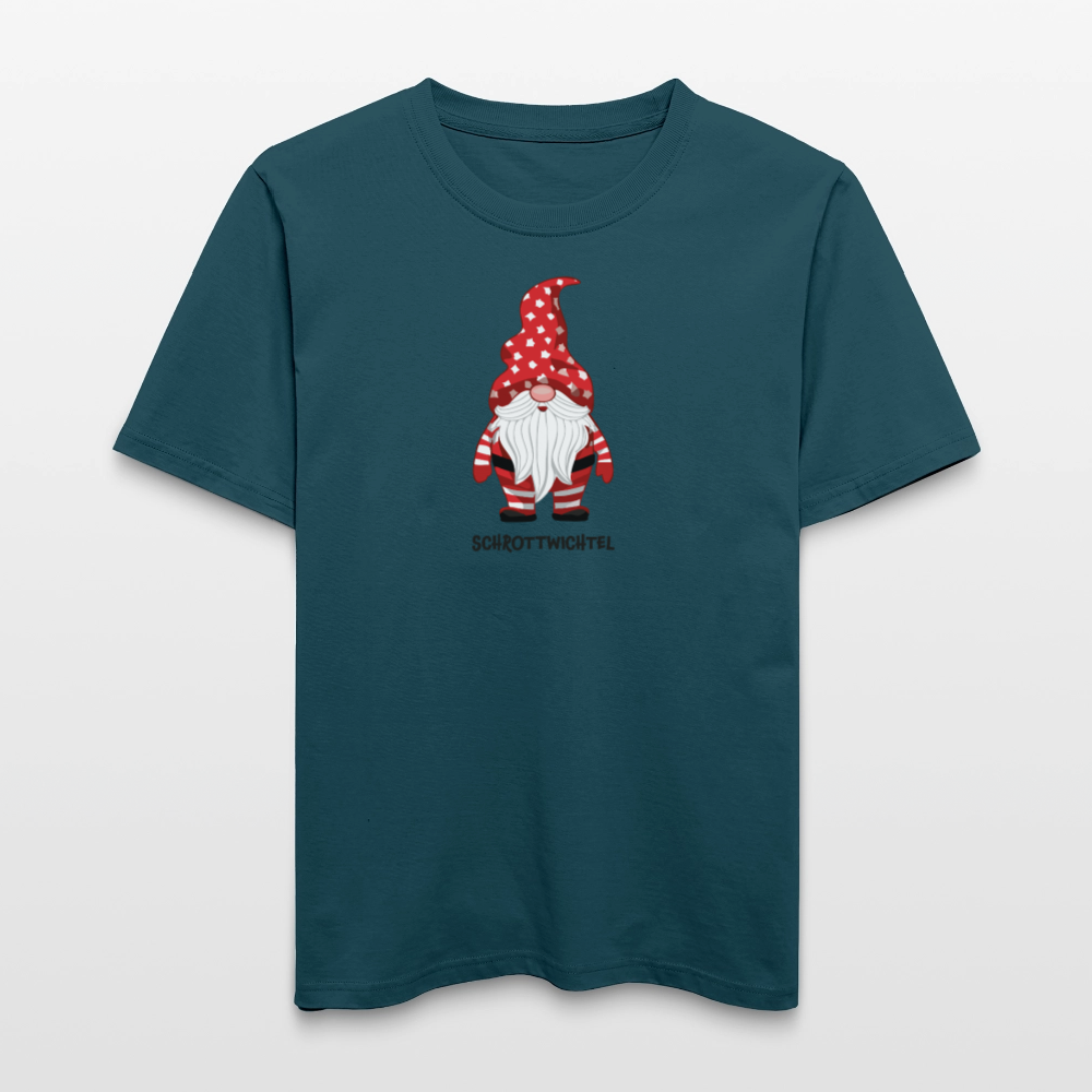 Unisex Bio-T-Shirt mit SCHROTTWICHTEL PRINT - Dunkles Petrol