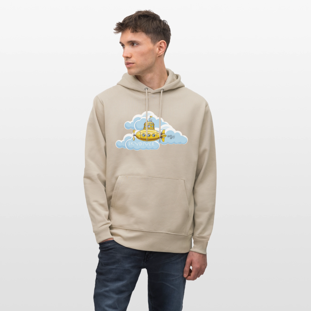 Unisex Bio-Hoodie mit SKYDIVER PRINT - Beige