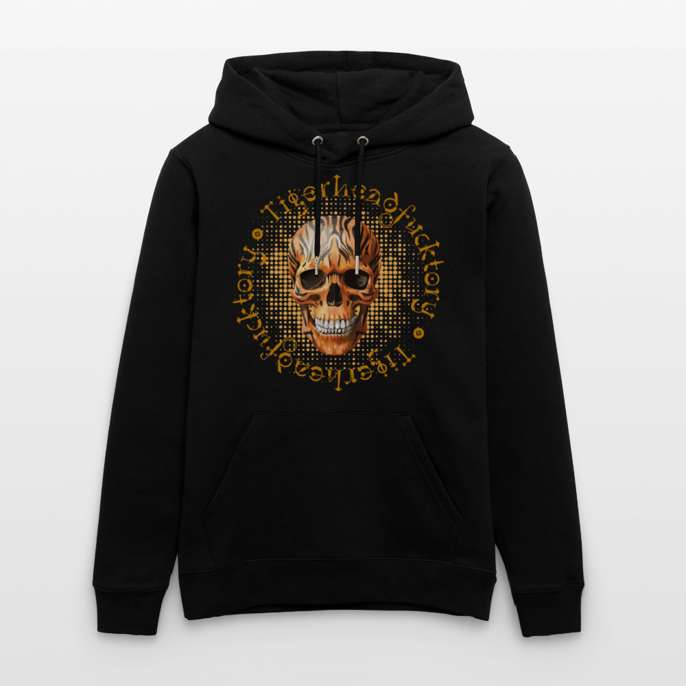Unisex Hoodie mit TIGERHEAD SKULL PRINT - Schwarz