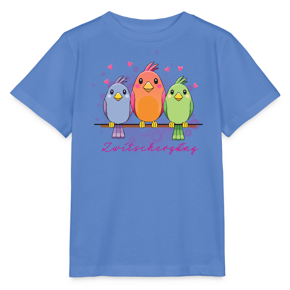 Kinder T-Shirt MINI mit Zwitschergäng Print - Blau