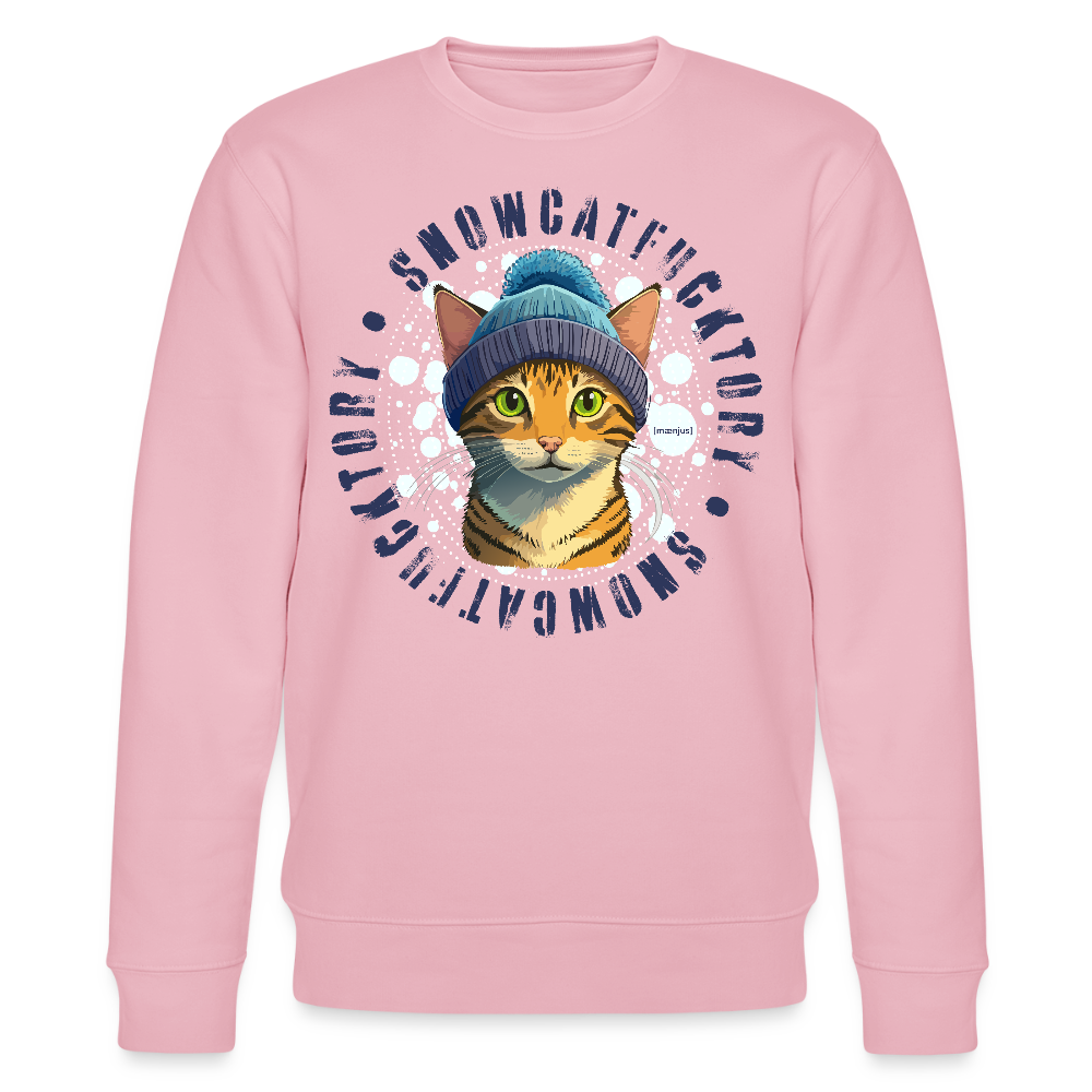 Unisex Bio-Sweatshirt mit SNOWCAT PRINT - Hellrosa