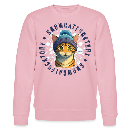 Unisex Bio-Sweatshirt mit SNOWCAT PRINT - Hellrosa