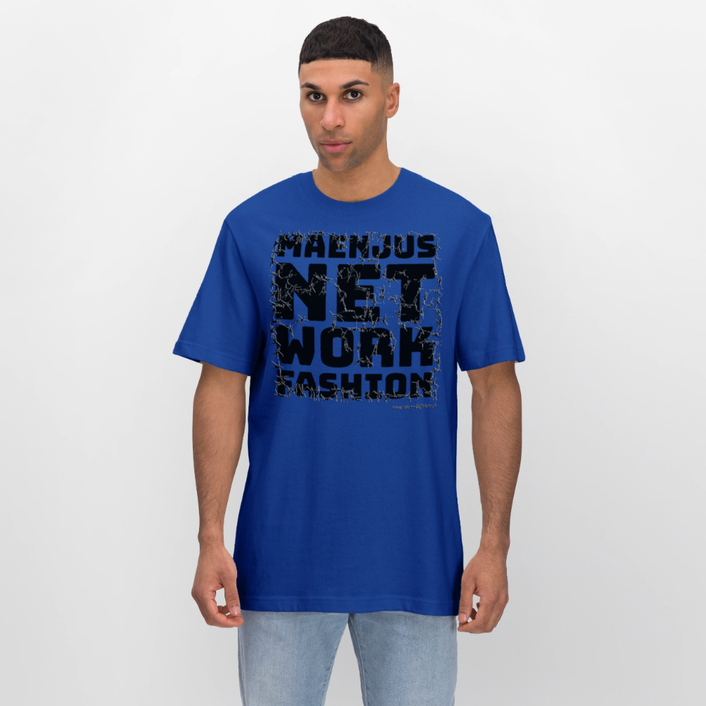 Unisex Bio-T-Shirt mit MAENJUS NETWORK FASHION PRINT - Dunkelblau