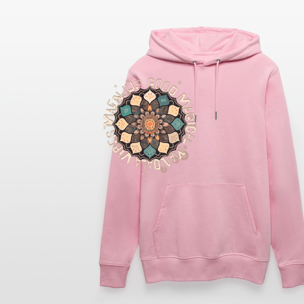 Unisex Bio-Hoodie mit MANDALA VIBES PRINT - Hellrosa