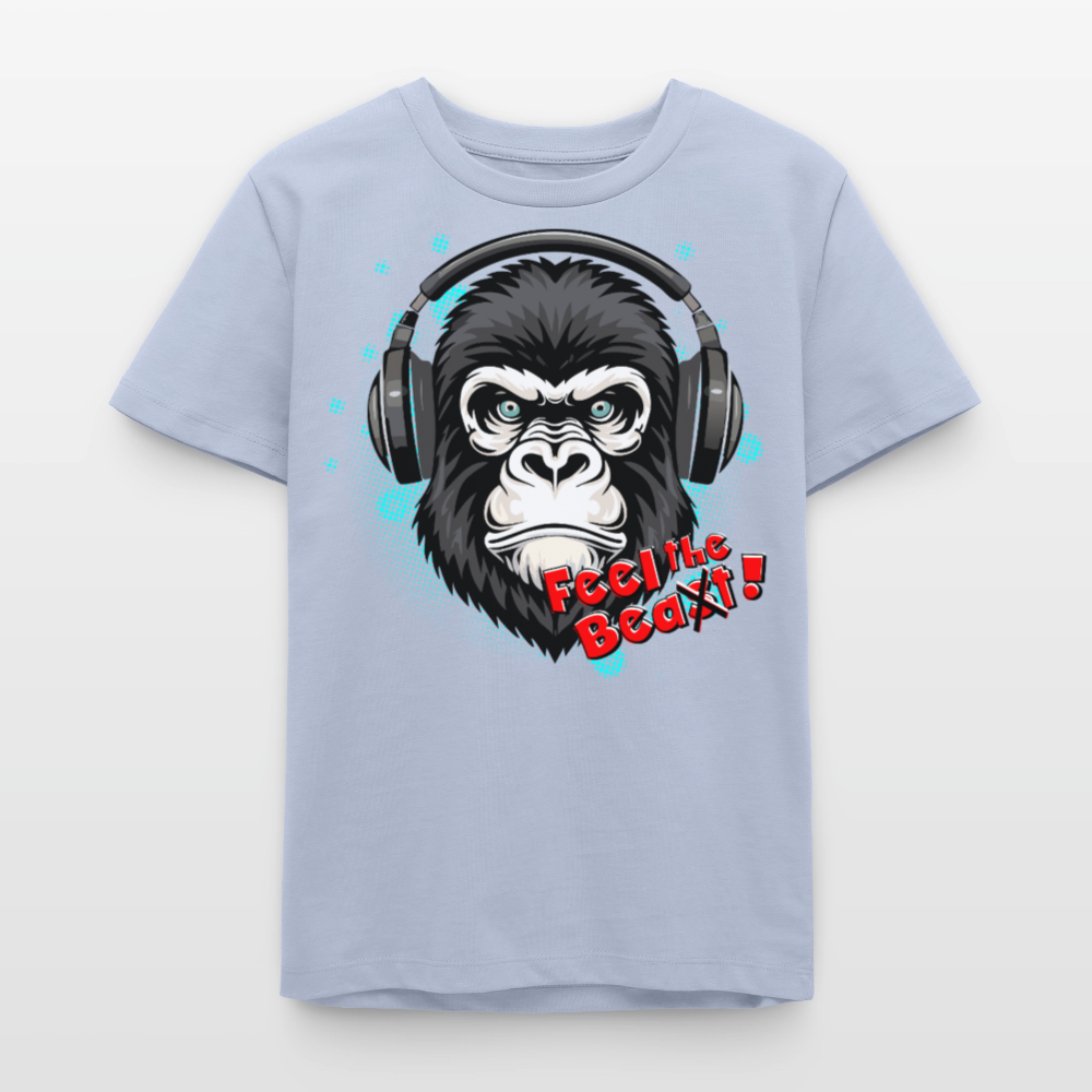 MNJS TEENS Bio T-Shirt mit FEEL THE BEA(S)T PRINT - Lavendel-Violett