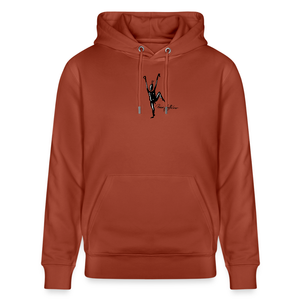 Unisex Bio-Hoodie mit TUSCHEMÄNNCHEN PRINT - Terrakotta