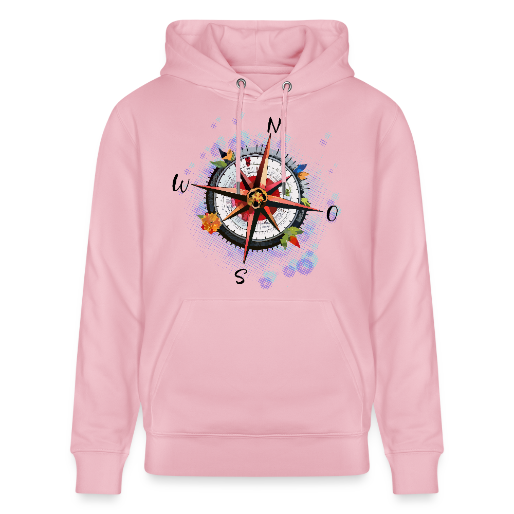 Unisex Hoodie mit WINDROSE PRINT - Hellrosa
