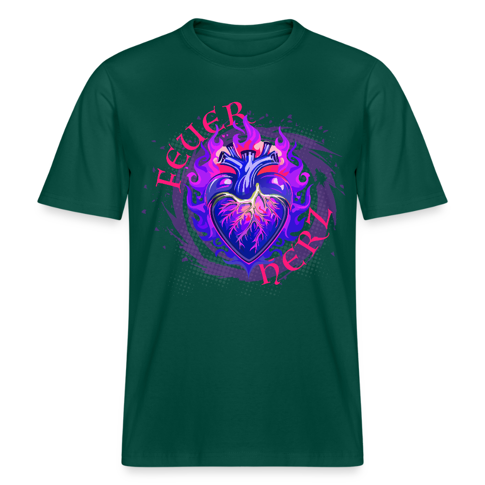 Unisex Bio-T-Shirt mit FEUERHERZ LILA PRINT - Forest