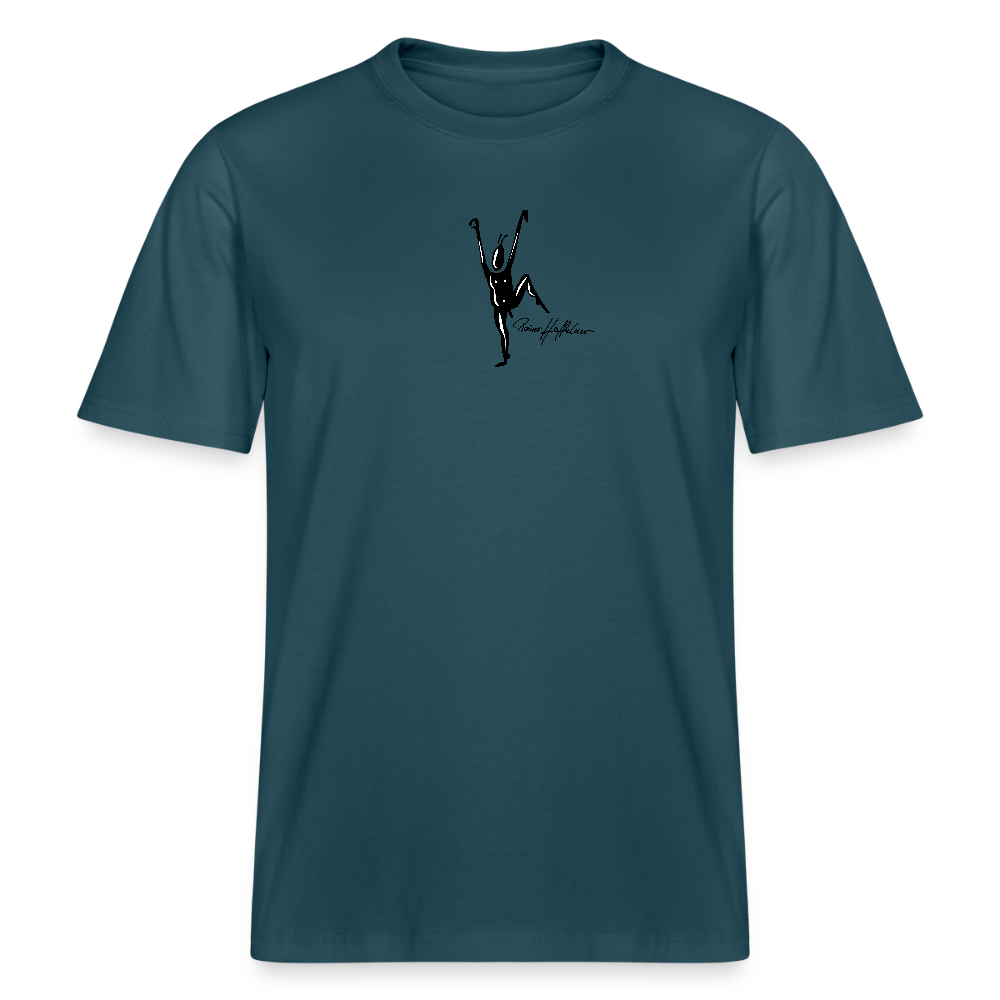 Unisex Bio-T-Shirt mit TUSCHEMÄNNCHEN PRINT - Dunkles Petrol