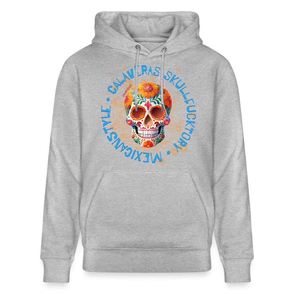 Unisex Hoodie mit CALAVERAS MEXICANSTYLE PRINT - Grau meliert
