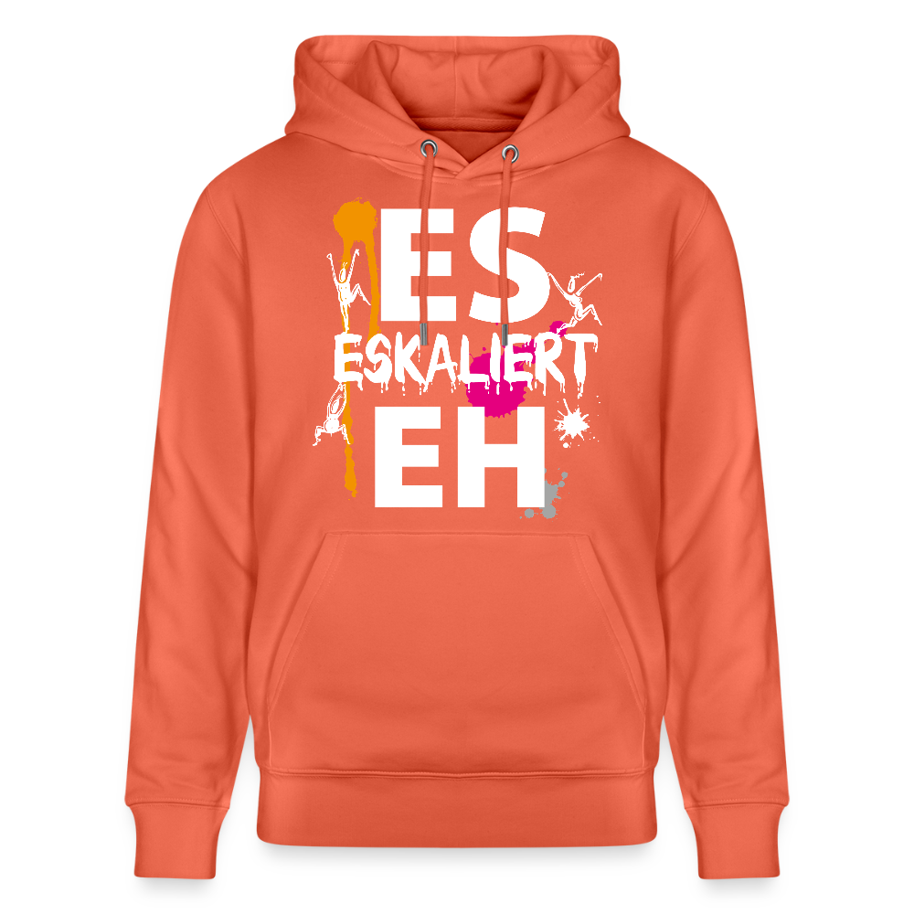 Unisex Hoodie mit ES ESKALIERT EH PRINT - Hellrot