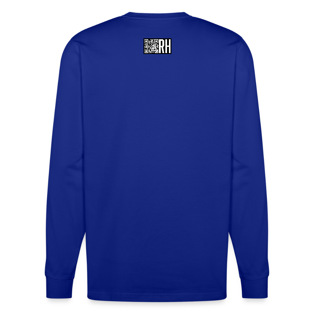 Unisex Bio-Langarmshirt mit DYNAMIC FIELDS PRINT - Königsblau