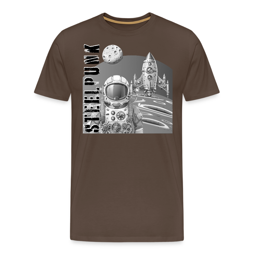 Männer Premium T-Shirt mit STEELPUNK PRINT - Edelbraun