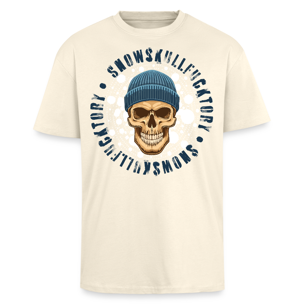 Heavy Oversize T-Shirt mit SNOWSKULL PRINT - Creme