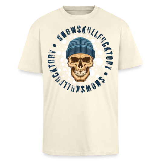 Heavy Oversize T-Shirt mit SNOWSKULL PRINT - Creme