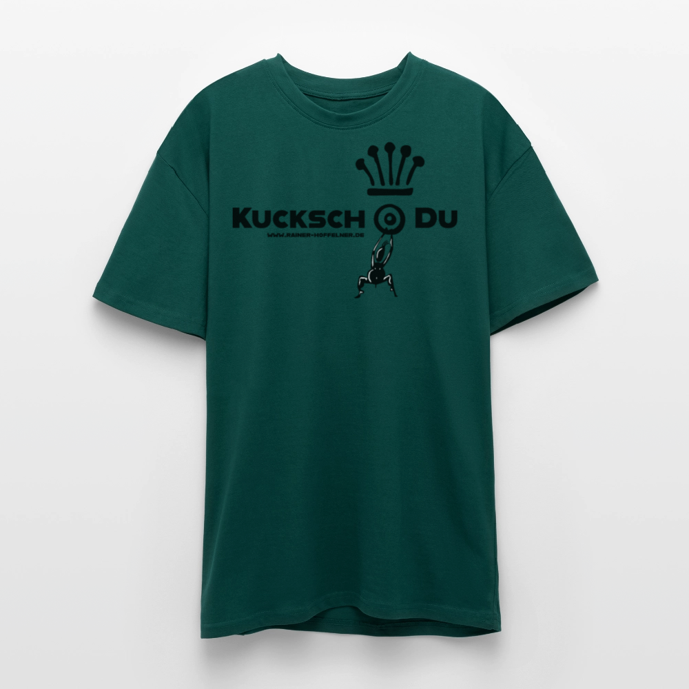 Heavy Oversize T-Shirt mit KUCKSCH DU PRINT - hunter Green
