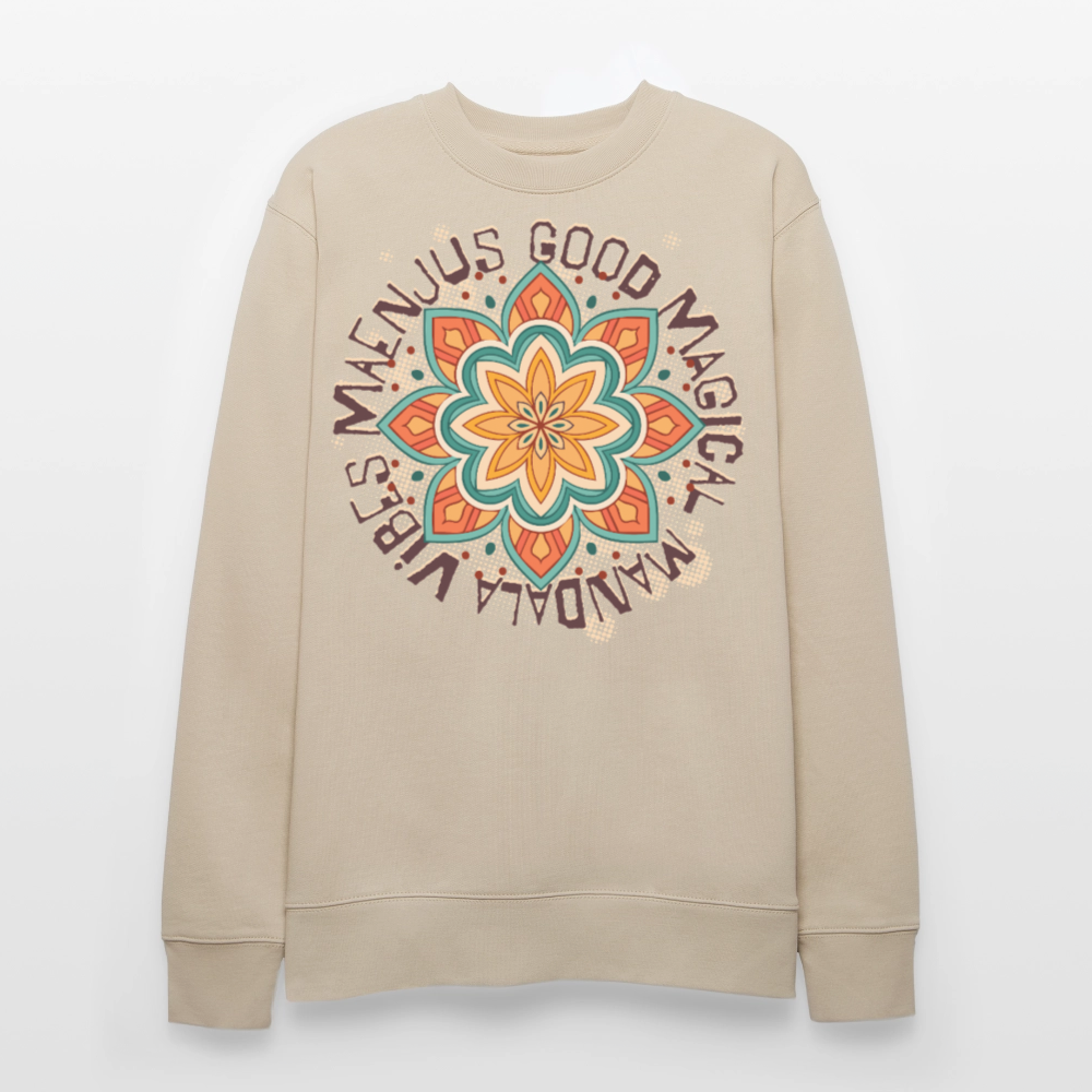 Unisex Bio-Sweatshirt mit MANDALA VIBES PRINT - Beige
