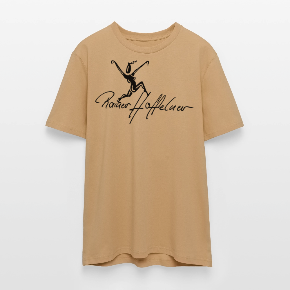 Unisex Bio-T-Shirt mit TUSCHEWEIBCHEN PRINT - Karamell