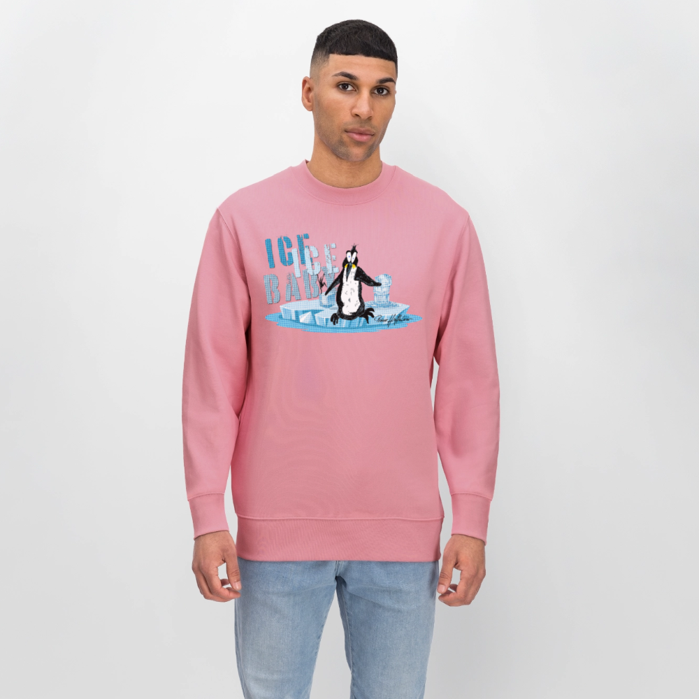 Unisex Bio-Sweatshirt mit ICE ICE BABY PRINT - Lila Traum