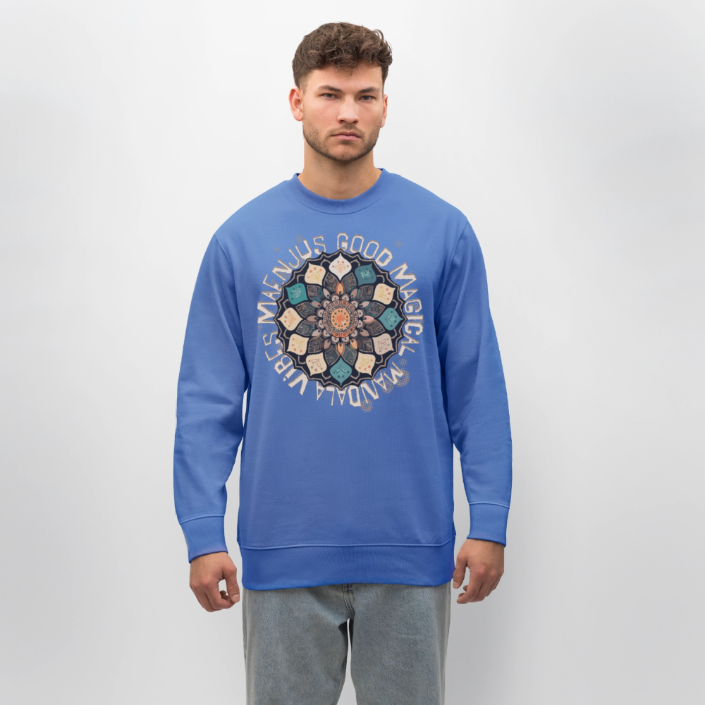 Unisex Bio-Sweatshirt mit MANDALA VIBES PRINT - Blau