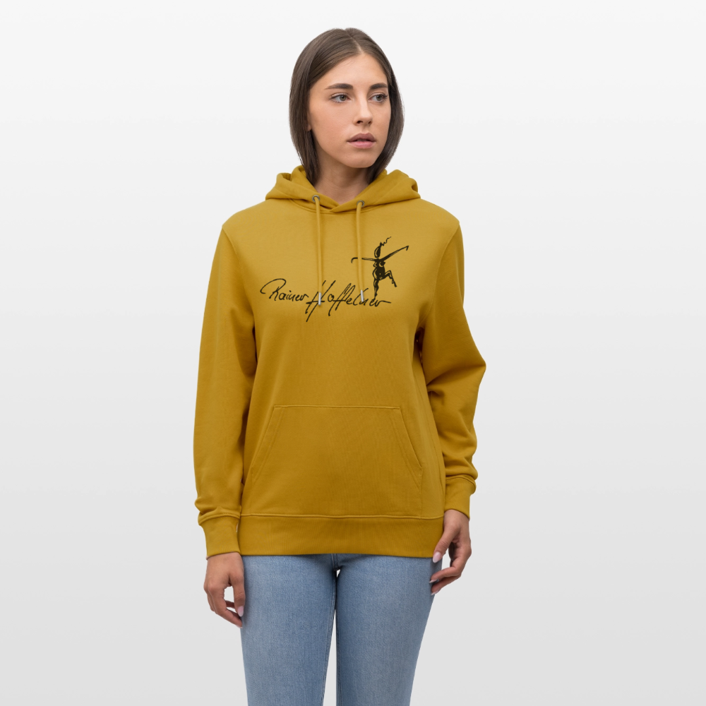 Unisex Bio-Hoodie mit TUSCHEWEIBCHEN PRINT - Ocker