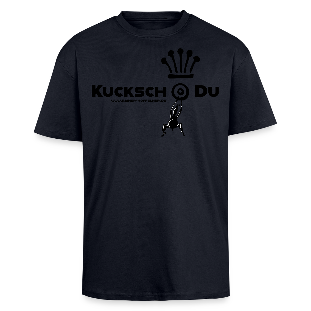 Heavy Oversize T-Shirt mit KUCKSCH DU PRINT - French Navy