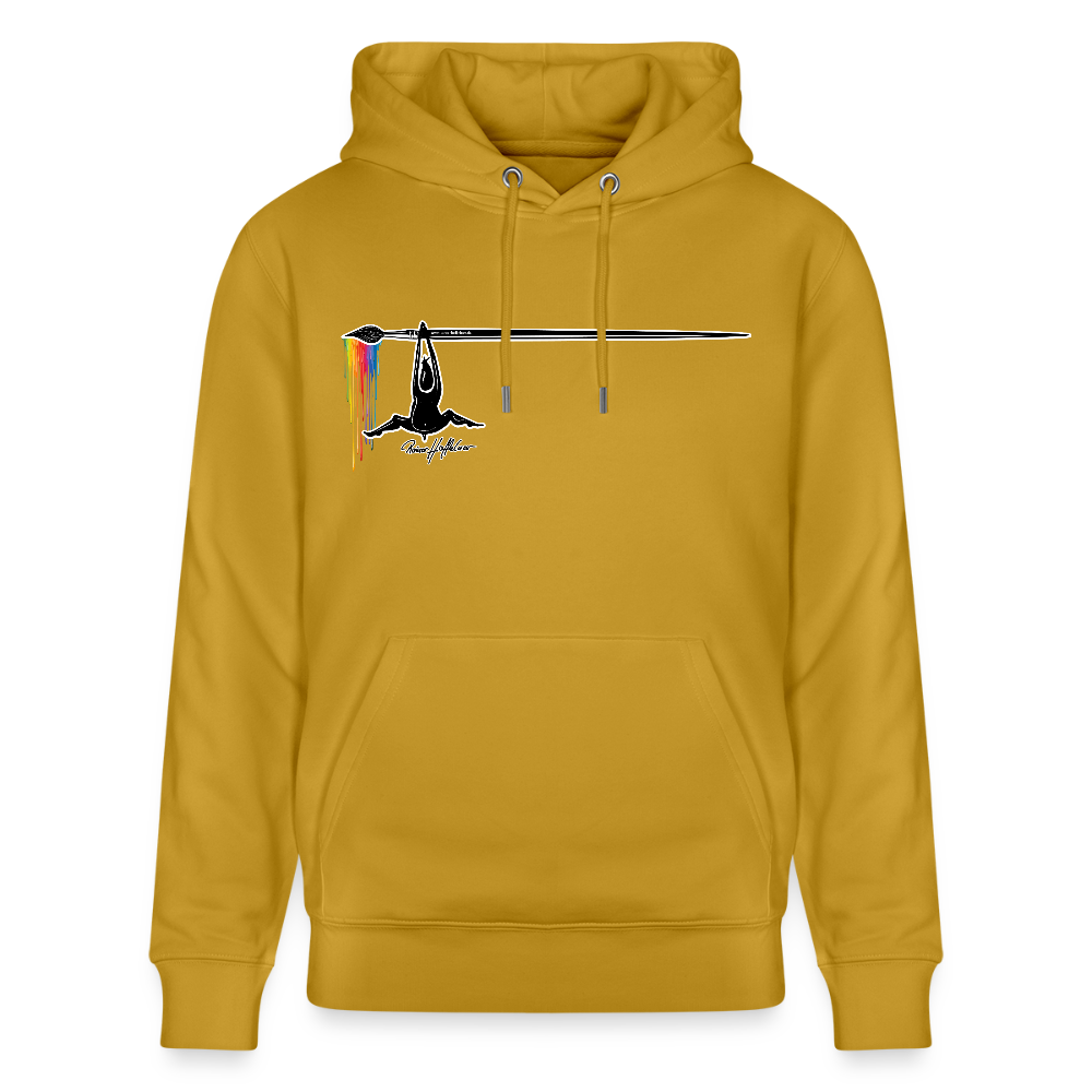 Unisex Hoodie mit TUSCHEMÄNNCHEN PRINT - Ocker