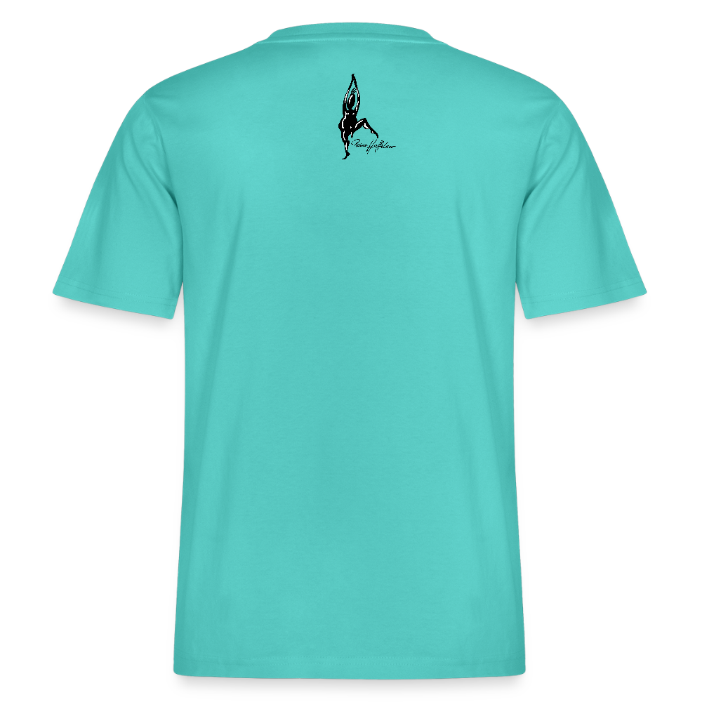 Relaxed Fit Unisex Bio-T-Shirt mit DYNAMIC FIELDS PRINT - Poolblau