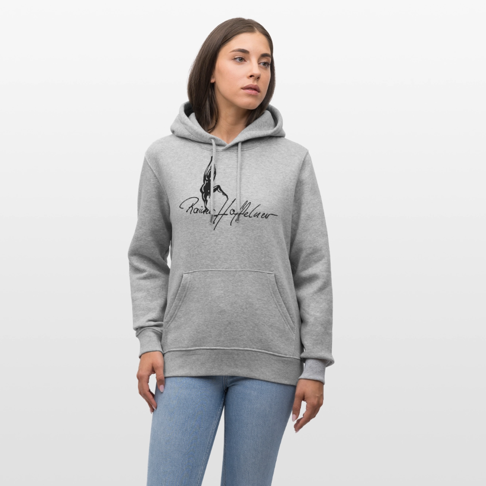 Unisex Bio-Hoodie mit TUSCHEMÄNNCHEN PRINT - Grau meliert