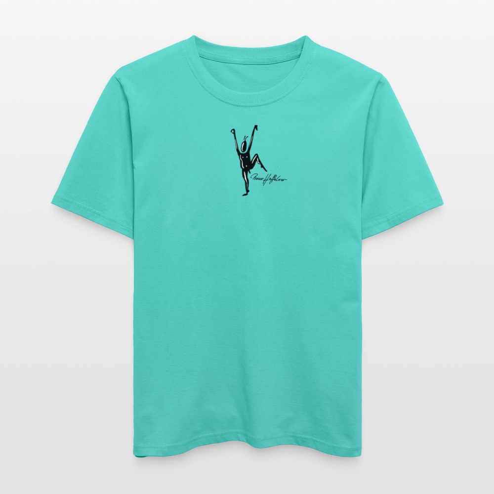 Unisex Bio-T-Shirt mit TUSCHEMÄNNCHEN PRINT - Poolblau